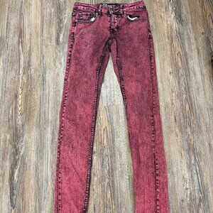 Social Collision Jeans-Women's Size 28"x32"-Slim Fit, Low Rise Waist, Button Fly